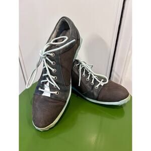 JOHN FLUEVOG Future Round Toe ELROY Capped Toe Derby Lace-up Gray/Blue Size 9